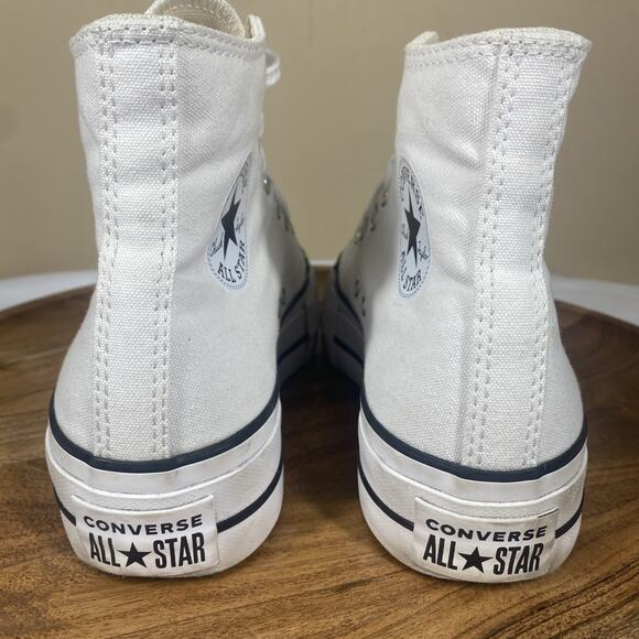 Converse Chuck Taylor AllStar Lift Womens White Size 7.5 HighTop Platform Shoes - Picture 5 of 8
